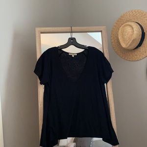 Express | Womens One Eleven Ribbed V-Neck Swing Tee, M